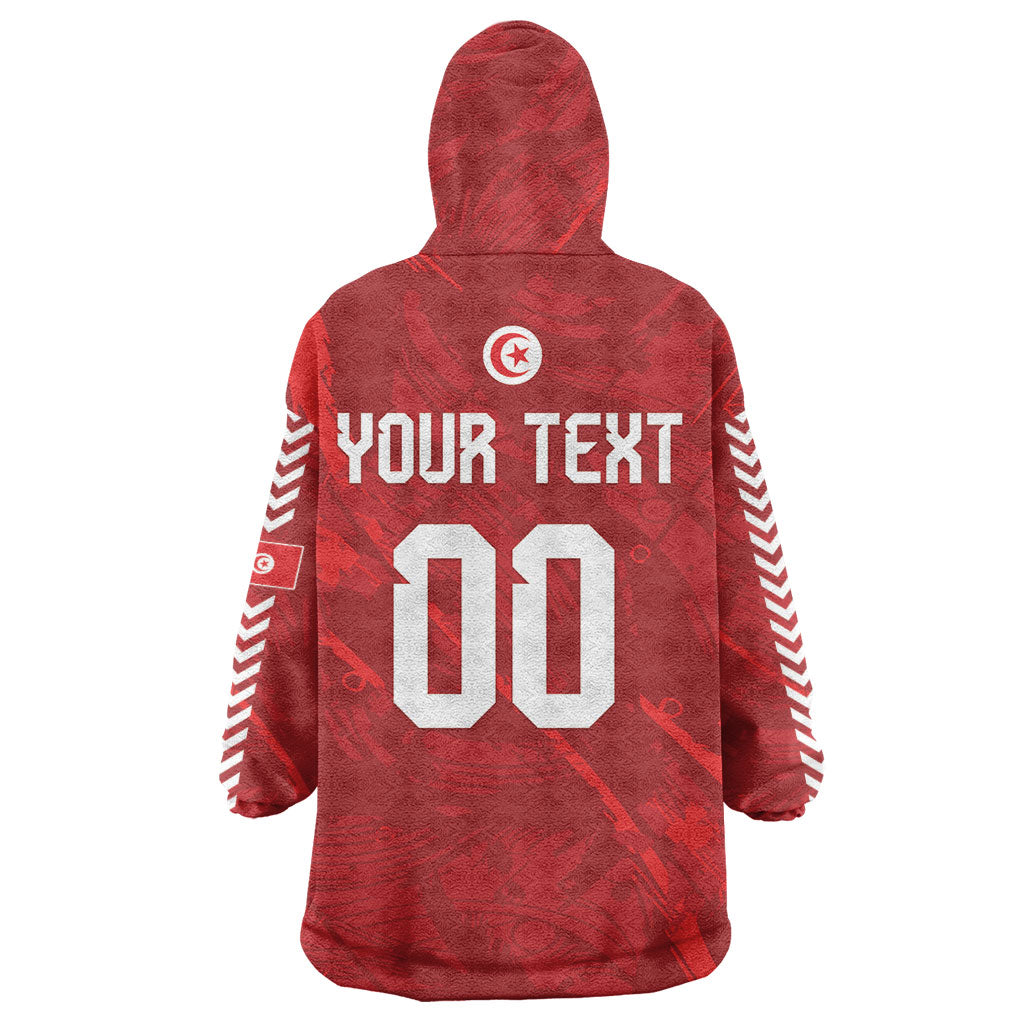 Custom Tunisia 2026 World Football Wearable Blanket Hoodie Eagles of Carthage Go Champions
