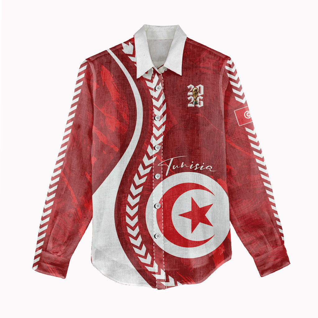 Custom Tunisia 2026 World Football Women Casual Shirt Eagles of Carthage Go Champions