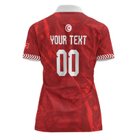 Custom Tunisia 2026 World Football Women Polo Shirt Eagles of Carthage Go Champions