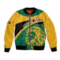 Jamaica Bomber Jacket Jumieka Lion Mix African Pattern - Wonder Print Shop