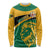 Jamaica Long Sleeve Shirt Jumieka Lion Mix African Pattern LT01