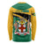 Jamaica Long Sleeve Shirt Jumieka Lion Mix African Pattern LT01