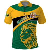 Jamaica Polo Shirt Jumieka Lion Mix African Pattern - Wonder Print Shop