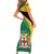 Jamaica Short Sleeve Bodycon Dress Jumieka Lion Mix African Pattern - Wonder Print Shop