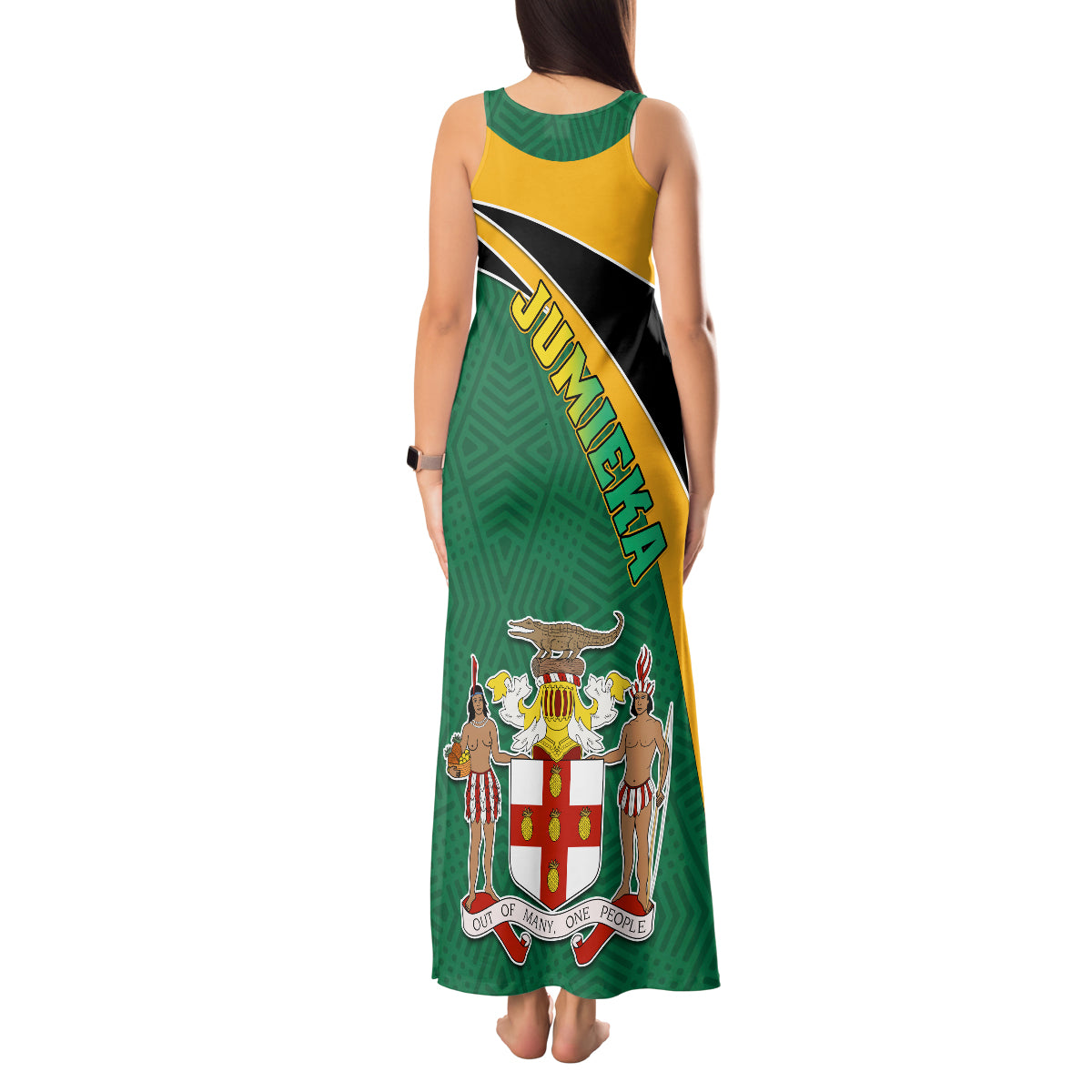 Jamaica Tank Maxi Dress Jumieka Lion Mix African Pattern - Wonder Print Shop