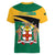 Jamaica Women V Neck T Shirt Jumieka Lion Mix African Pattern - Wonder Print Shop
