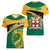 Jamaica Women V Neck T Shirt Jumieka Lion Mix African Pattern - Wonder Print Shop