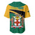 Personalised Jamaica Baseball Jersey Jumieka Lion Mix African Pattern - Wonder Print Shop