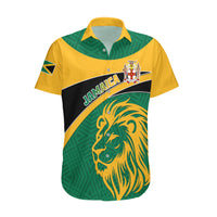 Personalised Jamaica Hawaiian Shirt Jumieka Lion Mix African Pattern - Wonder Print Shop