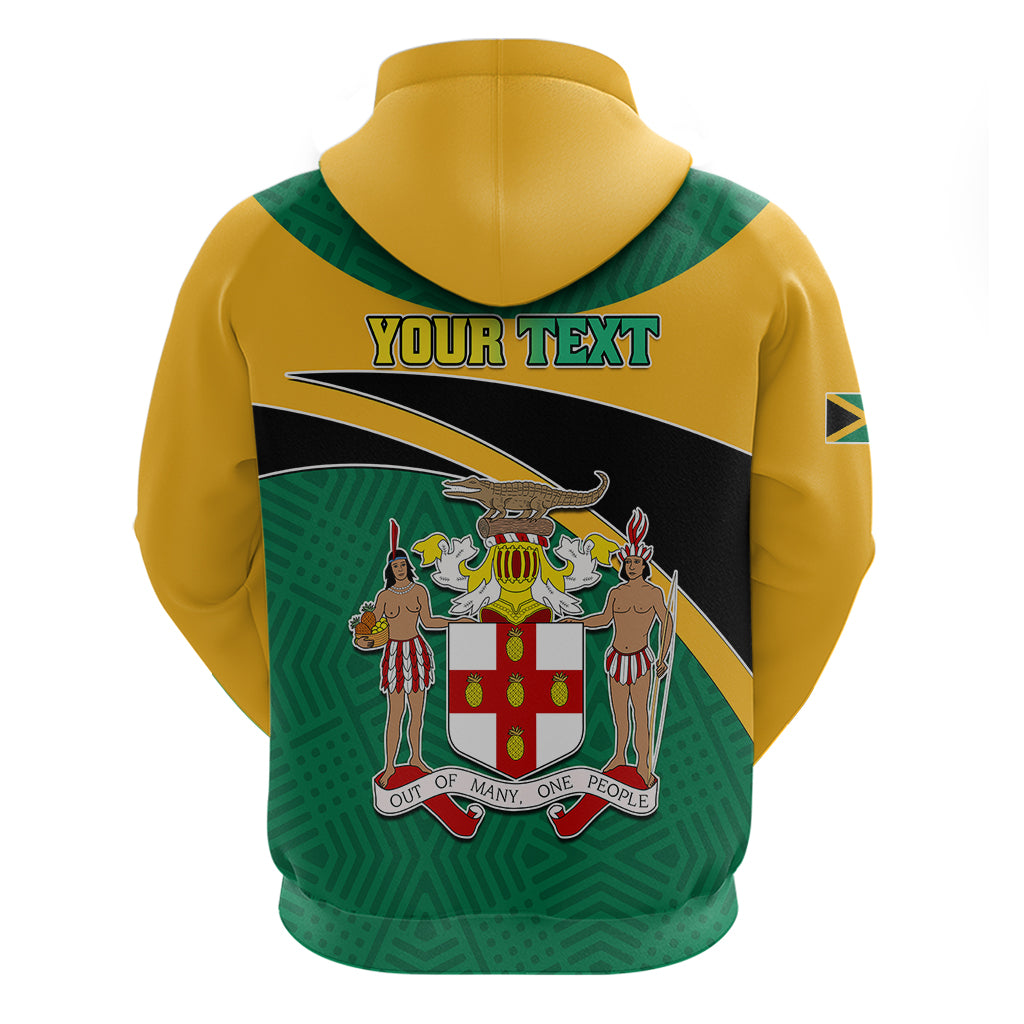 Personalised Jamaica Hoodie Jumieka Lion Mix African Pattern - Wonder Print Shop