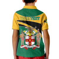 Personalised Jamaica Kid Polo Shirt Jumieka Lion Mix African Pattern - Wonder Print Shop