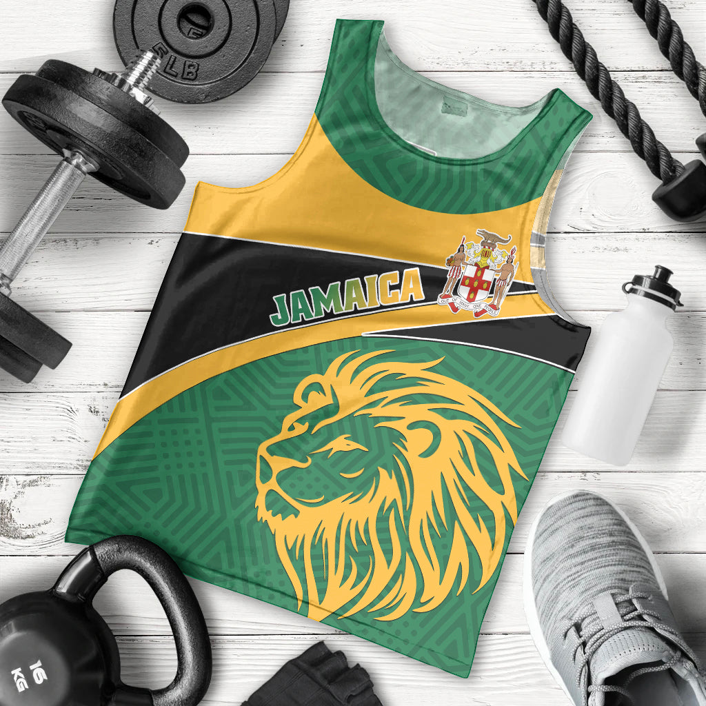 personalised-jamaica-men-tank-top-jumieka-lion-mix-african-pattern