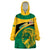 Personalised Jamaica Wearable Blanket Hoodie Jumieka Lion Mix African Pattern - Wonder Print Shop