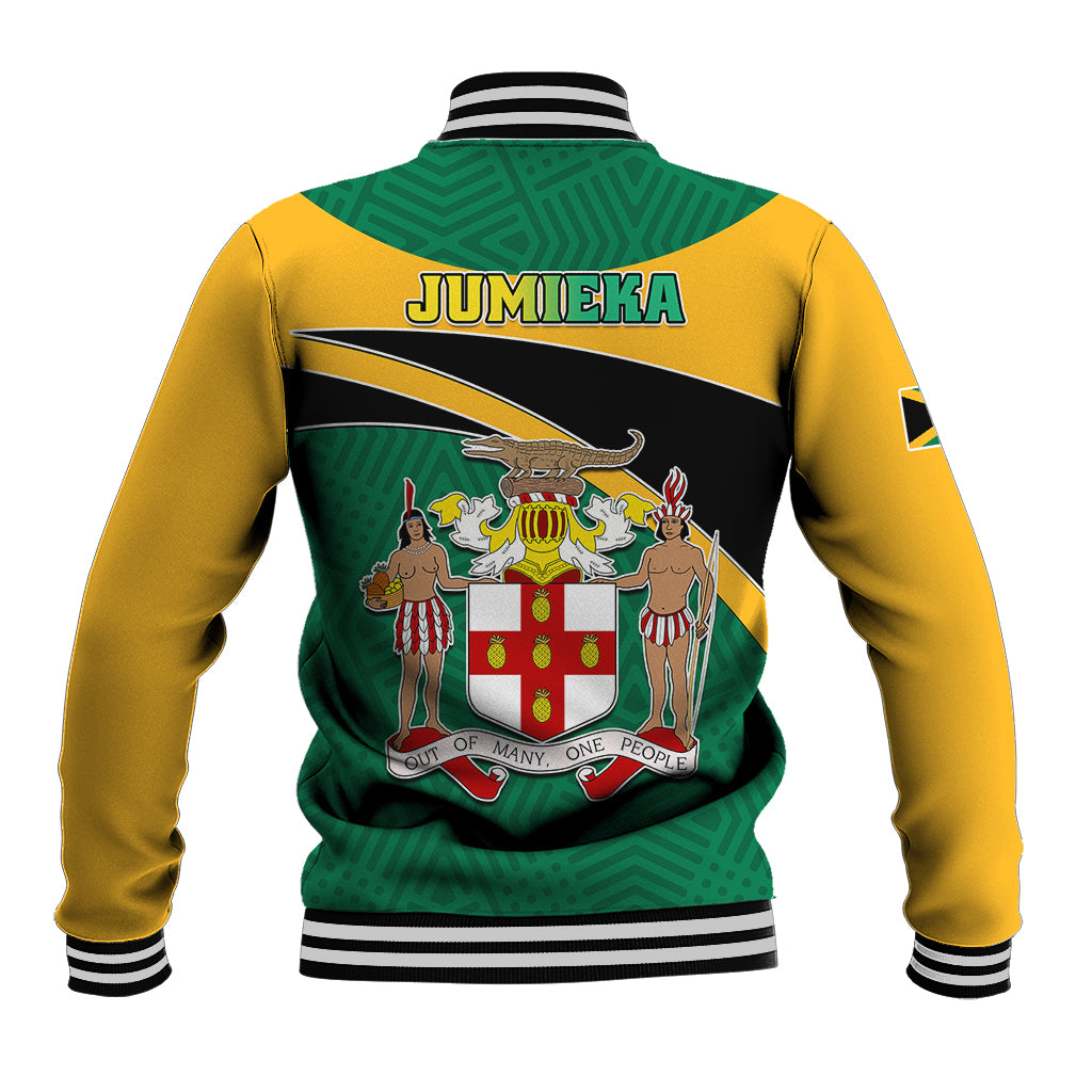 Jamaica Independence Day Baseball Jacket Jumieka Lion Mix African Pattern - Wonder Print Shop