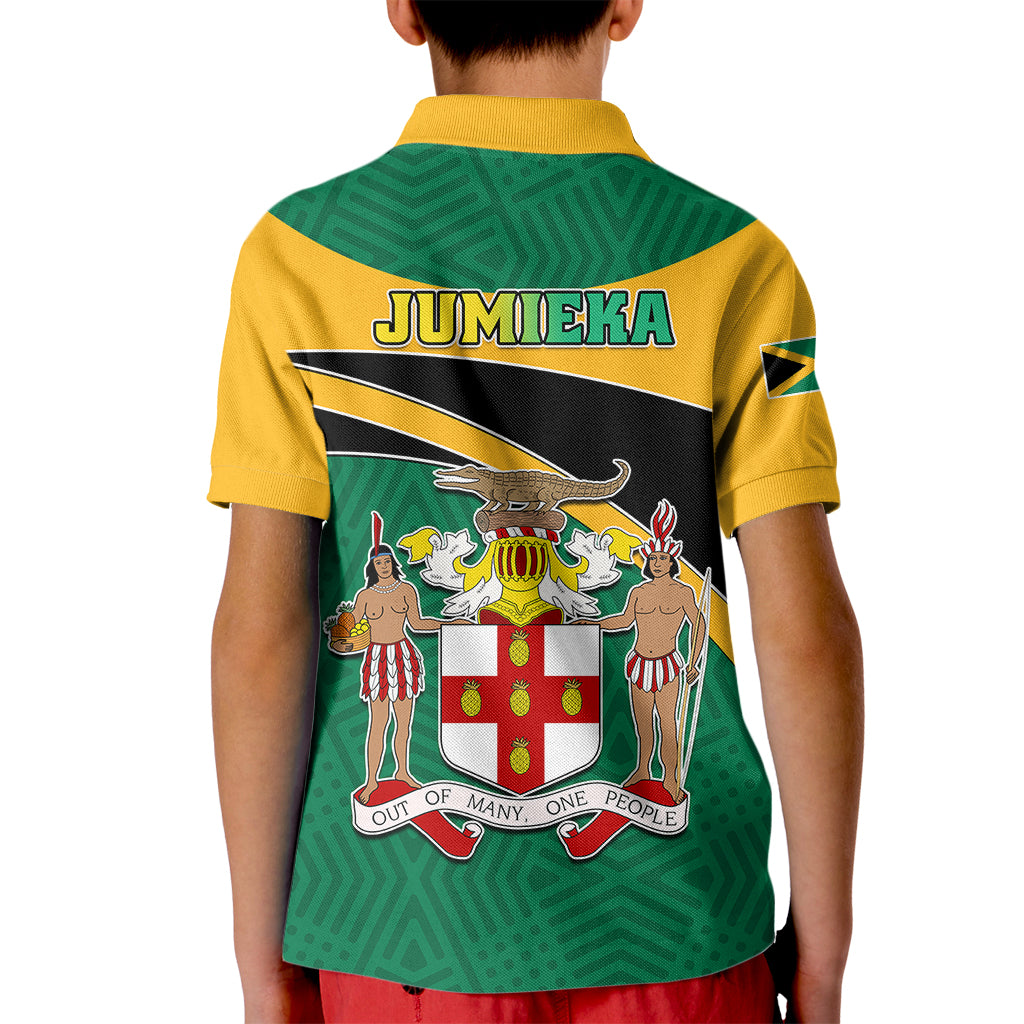 Jamaica Independence Day Kid Polo Shirt Jumieka Lion Mix African Pattern - Wonder Print Shop