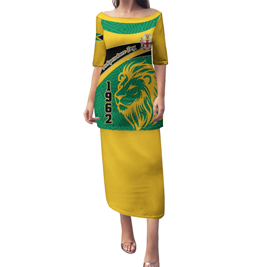 Jamaica Independence Day Puletasi Jumieka Lion Mix African Pattern - Wonder Print Shop