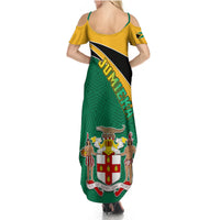 Jamaica Independence Day Summer Maxi Dress Jumieka Lion Mix African Pattern - Wonder Print Shop
