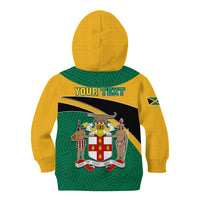 Personalised Jamaica Independence Day Kid Hoodie Jumieka Lion Mix African Pattern - Wonder Print Shop