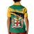Personalised Jamaica Independence Day Kid Polo Shirt Jumieka Lion Mix African Pattern - Wonder Print Shop