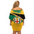Personalised Jamaica Independence Day Off Shoulder Short Dress Jumieka Lion Mix African Pattern - Wonder Print Shop