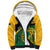 Personalised Jamaica Independence Day Sherpa Hoodie Jumieka Lion Mix African Pattern - Wonder Print Shop