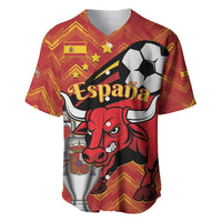 Spain 2024 Football Champions Baseball Jersey Espana La Roja - Wonder Print Shop