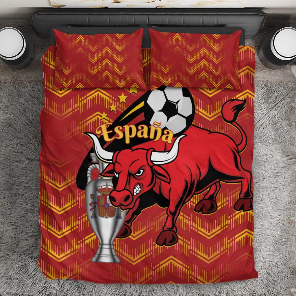 Spain 2024 Football Champions Bedding Set Espana La Roja - Wonder Print Shop