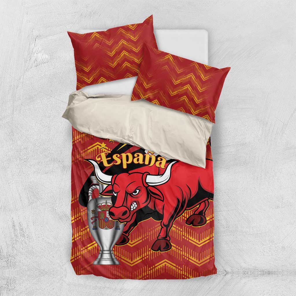 Spain 2024 Football Champions Bedding Set Espana La Roja - Wonder Print Shop
