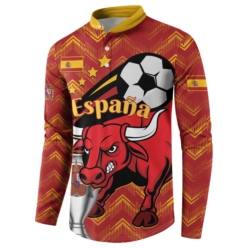 Spain 2024 Football Champions Button Sweatshirt Espana La Roja - Wonder Print Shop