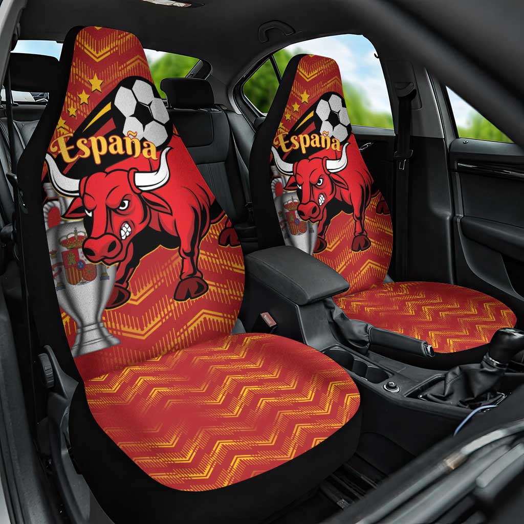 Spain 2024 Football Champions Car Seat Cover Espana La Roja - Wonder Print Shop