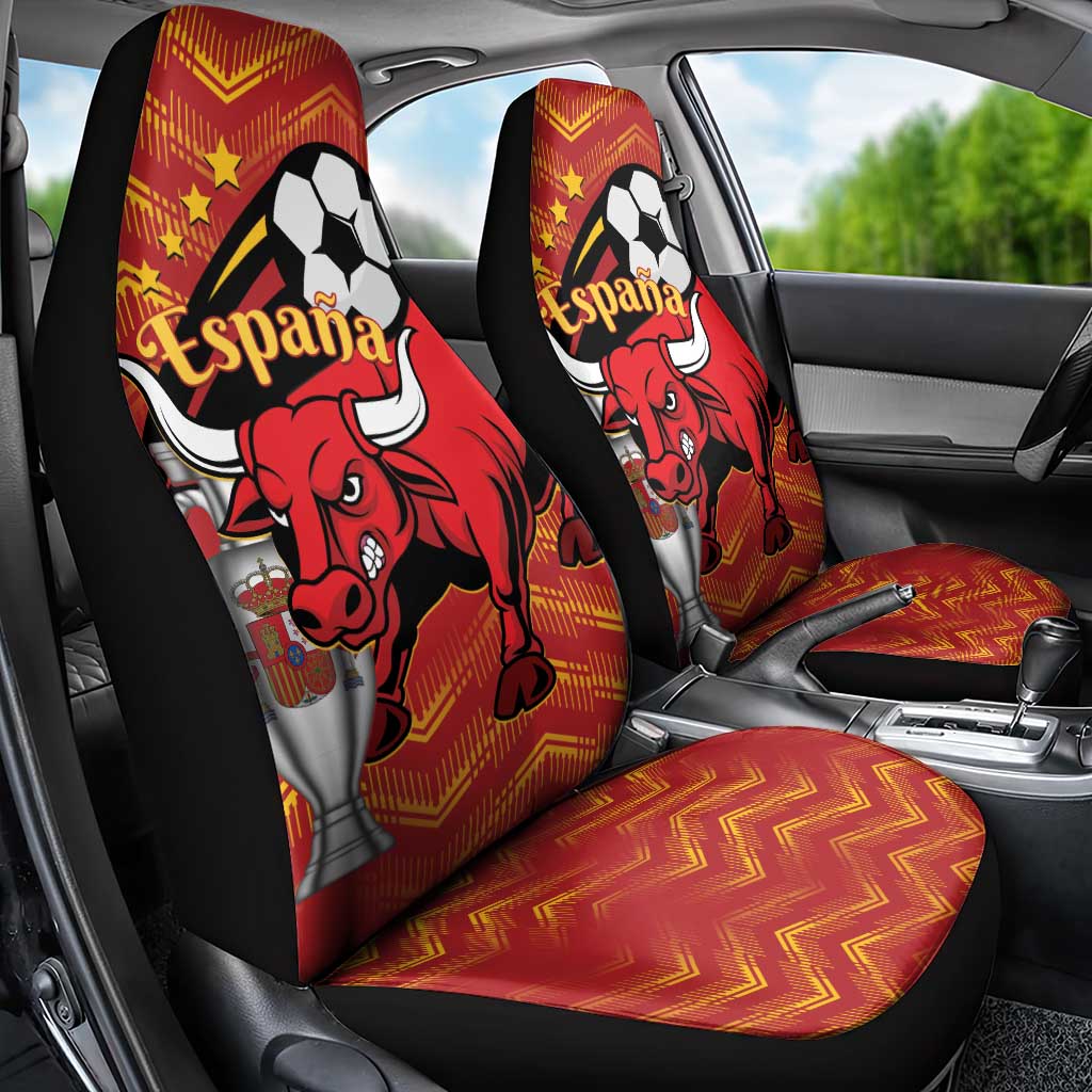 Spain 2024 Football Champions Car Seat Cover Espana La Roja - Wonder Print Shop