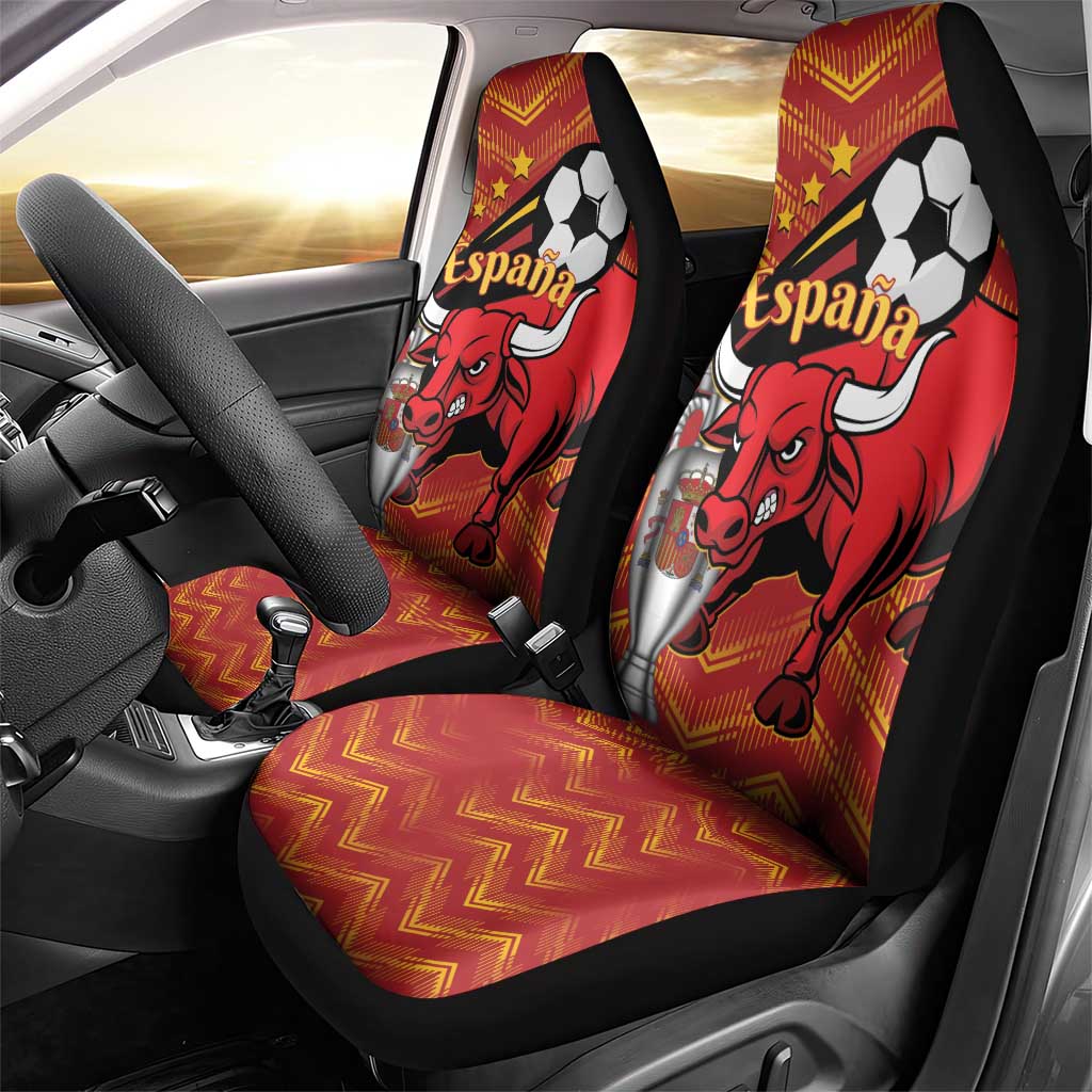Spain 2024 Football Champions Car Seat Cover Espana La Roja - Wonder Print Shop