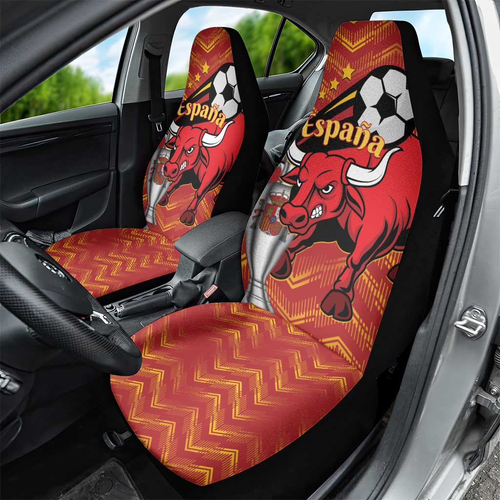 Spain 2024 Football Champions Car Seat Cover Espana La Roja - Wonder Print Shop