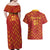 Spain 2024 Football Champions Couples Matching Off Shoulder Maxi Dress and Hawaiian Shirt Espana La Roja - Wonder Print Shop