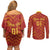 Spain 2024 Football Champions Couples Matching Off Shoulder Short Dress and Long Sleeve Button Shirt Espana La Roja - Wonder Print Shop