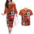 Spain 2024 Football Champions Couples Matching Off The Shoulder Long Sleeve Dress and Hawaiian Shirt Espana La Roja - Wonder Print Shop