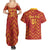 Spain 2024 Football Champions Couples Matching Summer Maxi Dress and Hawaiian Shirt Espana La Roja - Wonder Print Shop