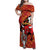 Spain 2024 Football Champions Family Matching Off Shoulder Maxi Dress and Hawaiian Shirt Espana La Roja - Wonder Print Shop
