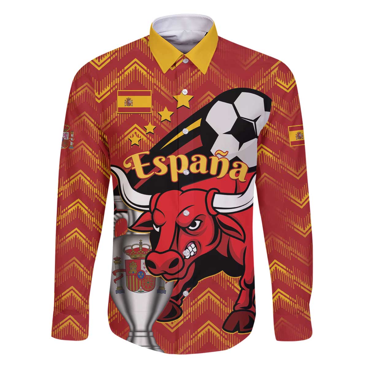 Spain 2024 Football Champions Family Matching Off Shoulder Short Dress and Hawaiian Shirt Espana La Roja - Wonder Print Shop