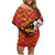 Spain 2024 Football Champions Family Matching Off Shoulder Short Dress and Hawaiian Shirt Espana La Roja - Wonder Print Shop