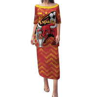 Spain 2024 Football Champions Family Matching Puletasi and Hawaiian Shirt Espana La Roja - Wonder Print Shop