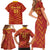 Spain 2024 Football Champions Family Matching Short Sleeve Bodycon Dress and Hawaiian Shirt Espana La Roja - Wonder Print Shop