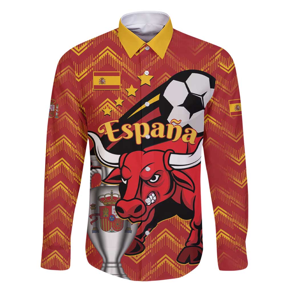 Spain 2024 Football Champions Family Matching Short Sleeve Bodycon Dress and Hawaiian Shirt Espana La Roja - Wonder Print Shop