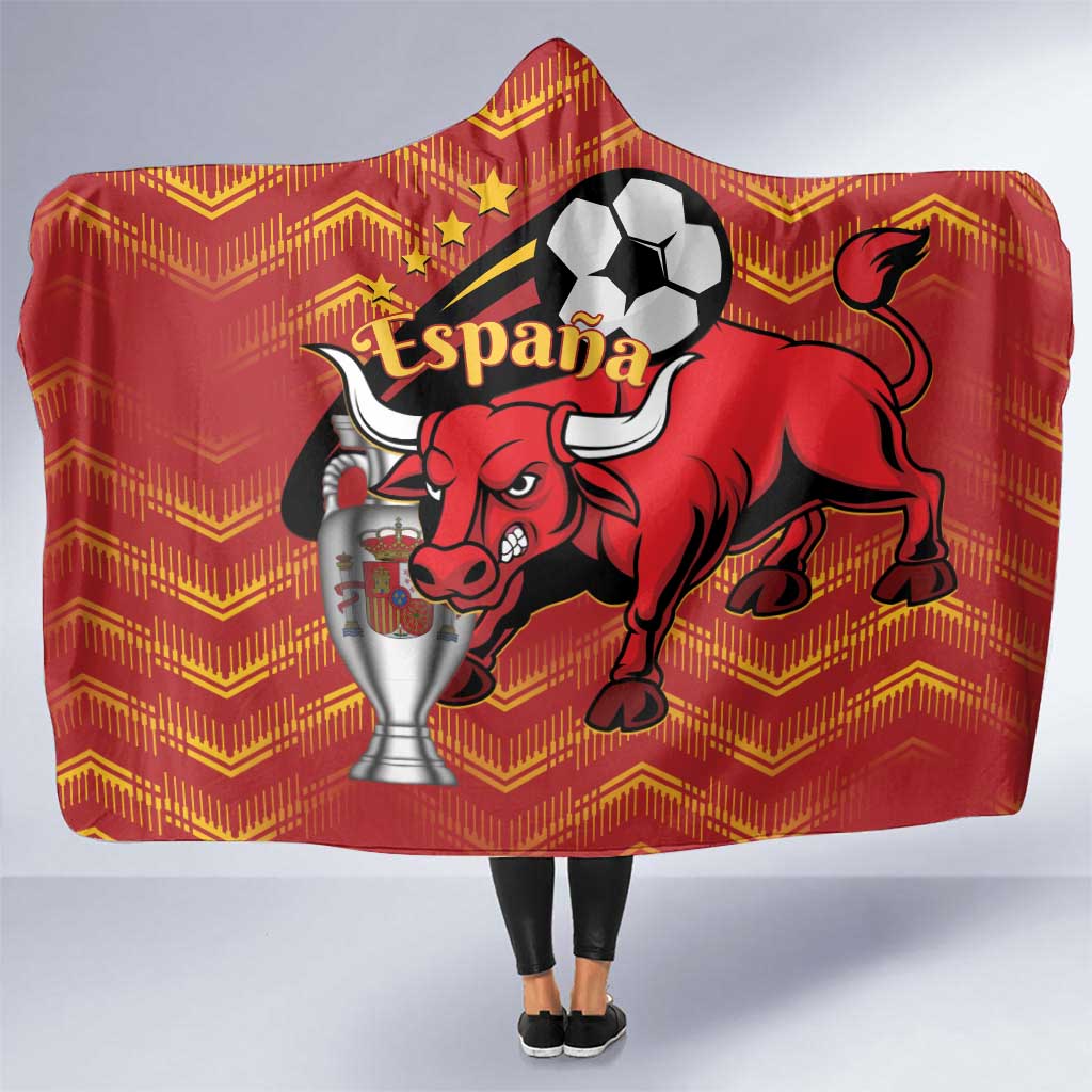 Spain 2024 Football Champions Hooded Blanket Espana La Roja