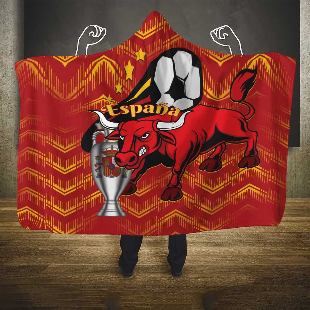 Spain 2024 Football Champions Hooded Blanket Espana La Roja