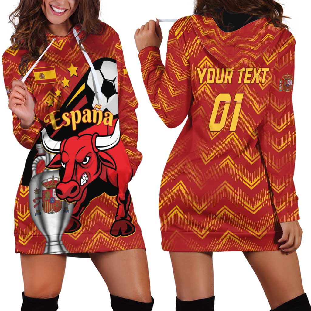 Spain 2024 Football Champions Hoodie Dress Espana La Roja - Wonder Print Shop