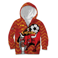 Spain 2024 Football Champions Kid Hoodie Espana La Roja - Wonder Print Shop