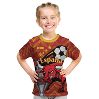 Spain 2024 Football Champions Kid T Shirt Espana La Roja - Wonder Print Shop