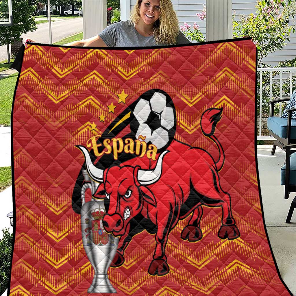 Spain 2024 Football Champions Quilt Espana La Roja - Wonder Print Shop