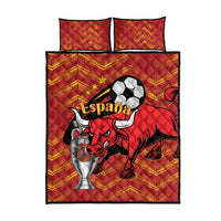 Spain 2024 Football Champions Quilt Bed Set Espana La Roja - Wonder Print Shop
